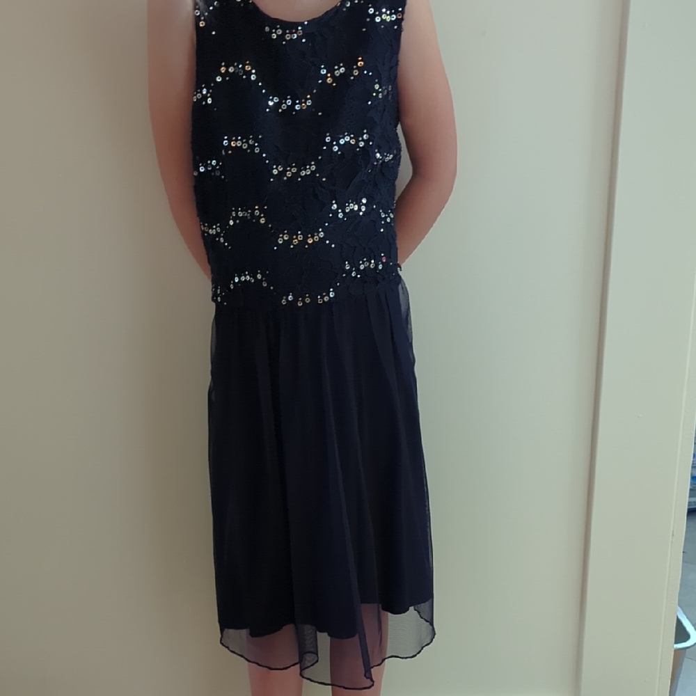 Speechless Navy Sequin Midi Dress